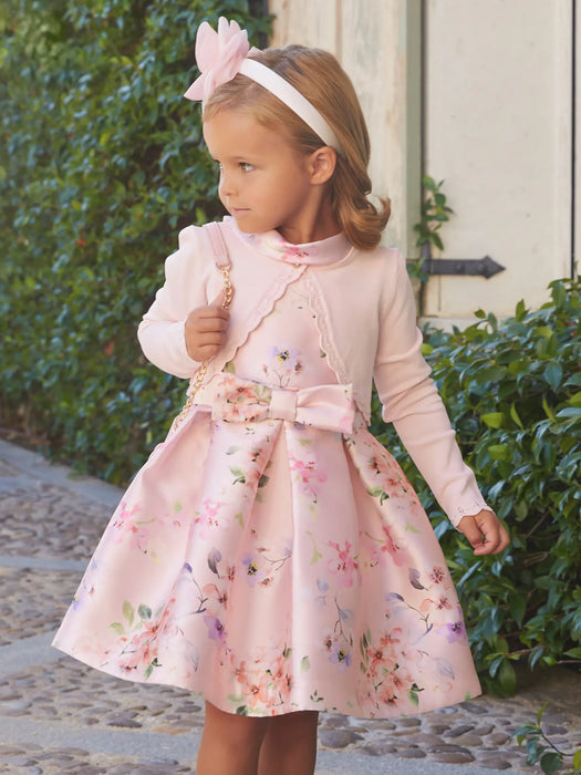 Floral Stamp Mikado Party Dress